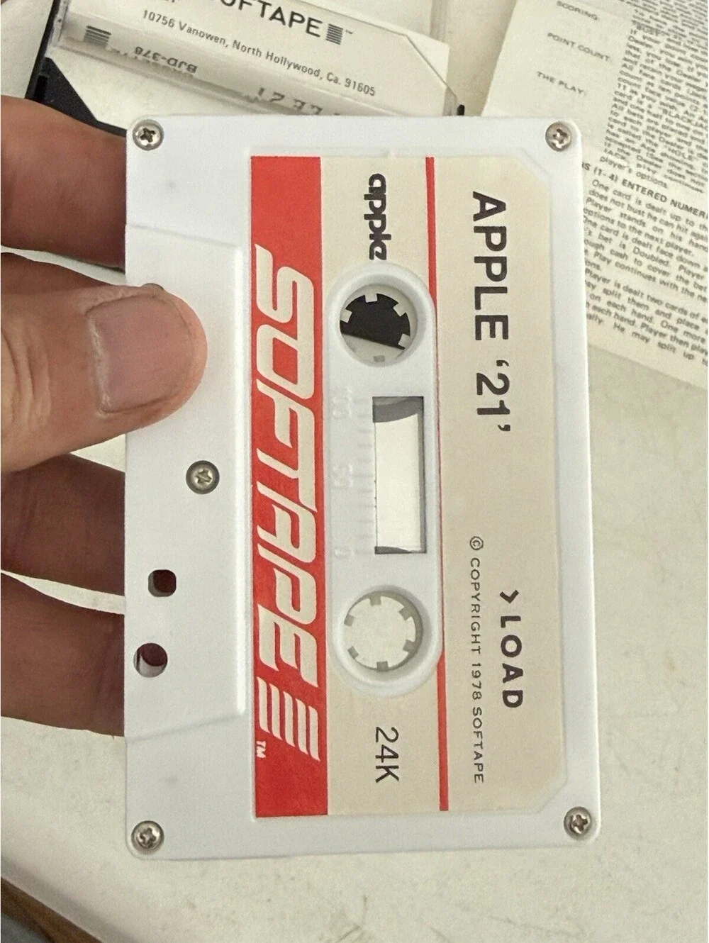 Vintage 1979 Apple II Softape Computer Software